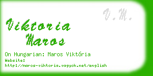viktoria maros business card