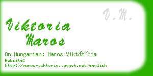 viktoria maros business card